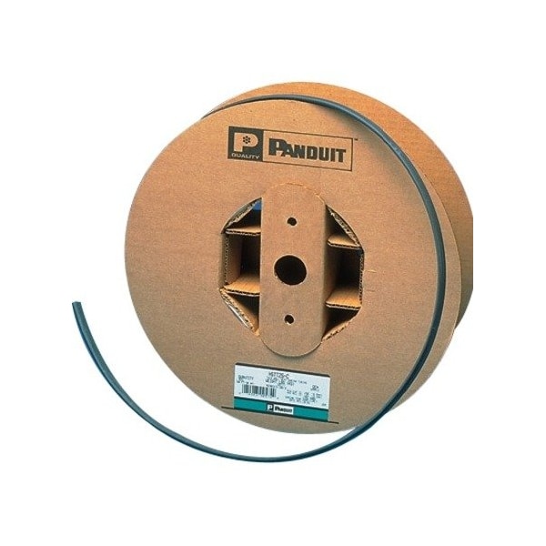 Panduit Heat Shrink Tube, Thin Wall, 21 I.D. Shrink Ratio, 1 in, Black